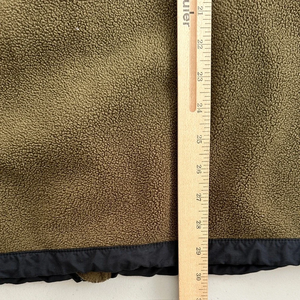 Vintage The North Face Denali Fleece Jacket Mens XXL Olive Green Black Full Zip